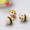 Pet Mouse Shape Sisal Sound Ball Cat Toy